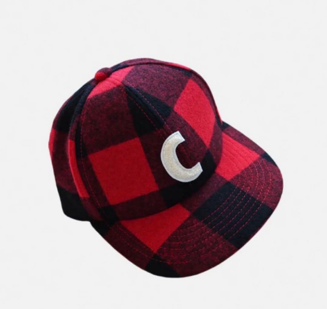 ch!iii 赤と黒のチェック ベースボールキャップ ch!iiibag