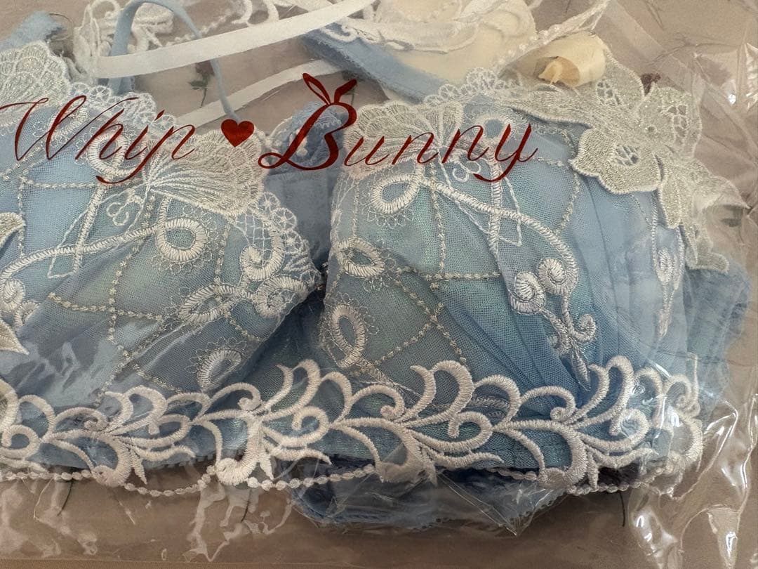 B75 【完売レア】オーロラジュエルマーメイドブラ＆Tバック＆チョーカー/水色