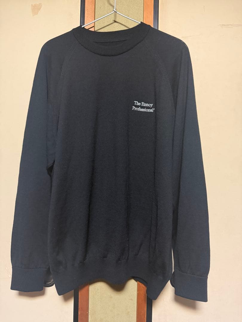 マ*ー様 ENNOY MERINO WOOL SWEATER (BLACK)【X