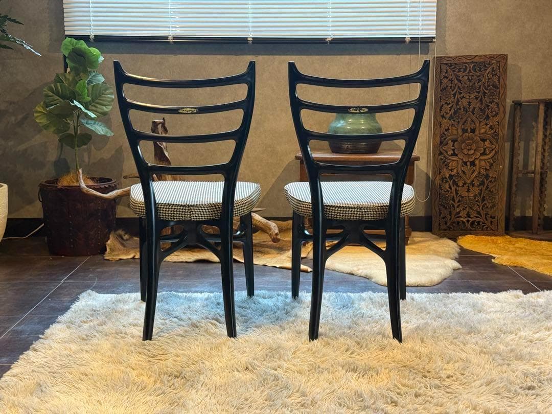 希少　ネオウッド　フランスベッド　チェア　ブラック　モダン　洋風　フランス　nR