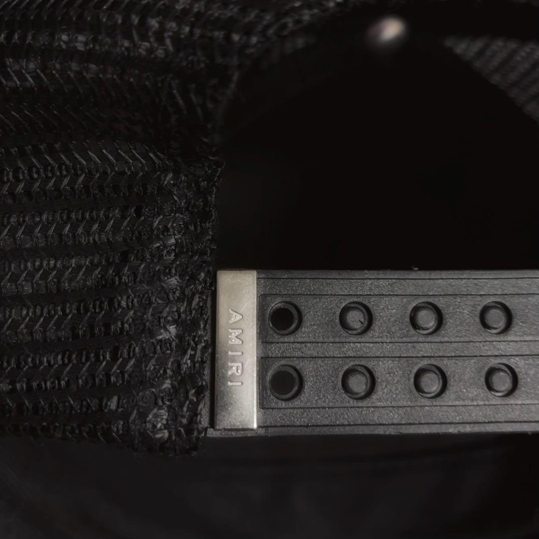 AMIRI アミリメッシュキャップ 刺繍ロゴ ブラック黒 ユニセックスサイズ