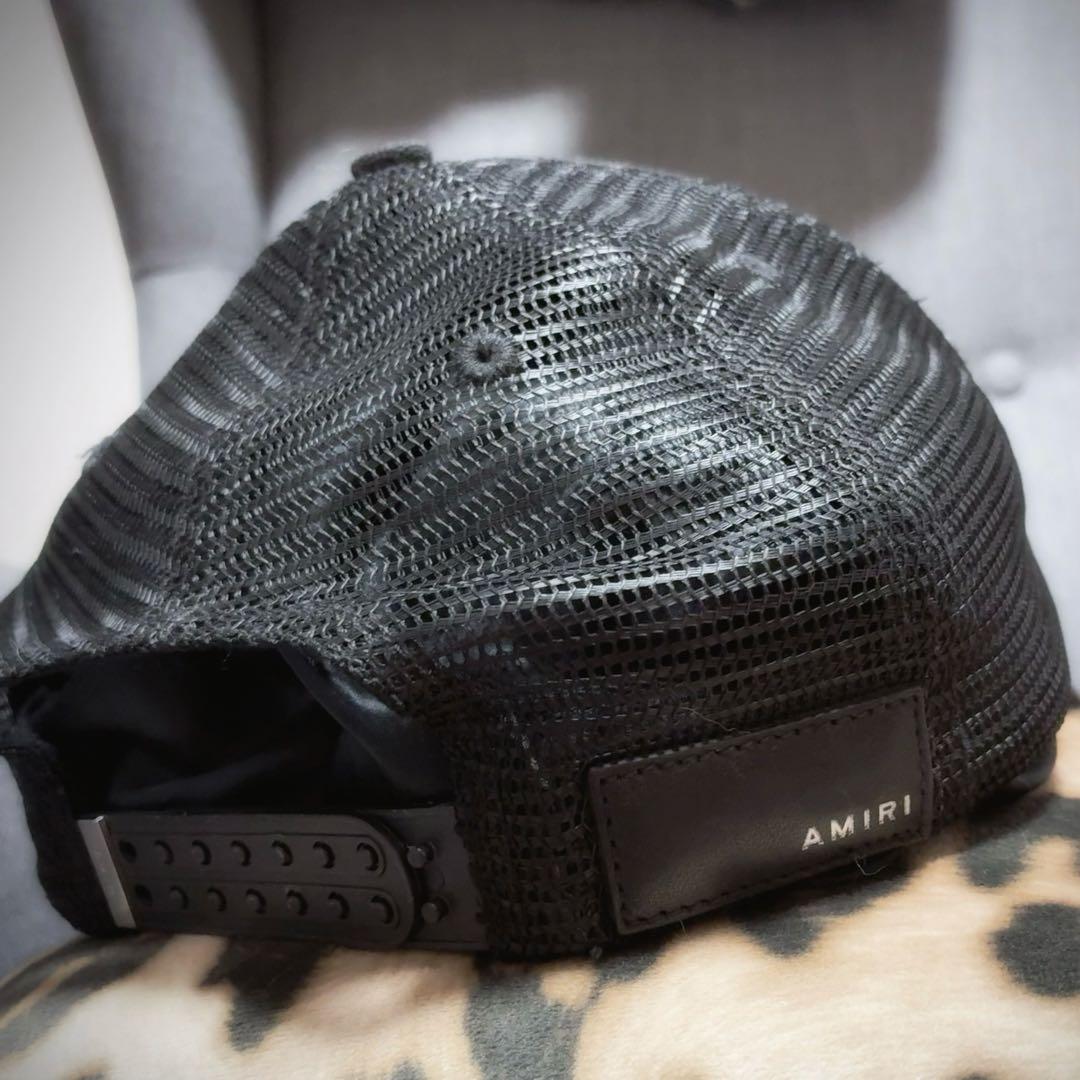 AMIRI アミリメッシュキャップ 刺繍ロゴ ブラック黒 ユニセックスサイズ