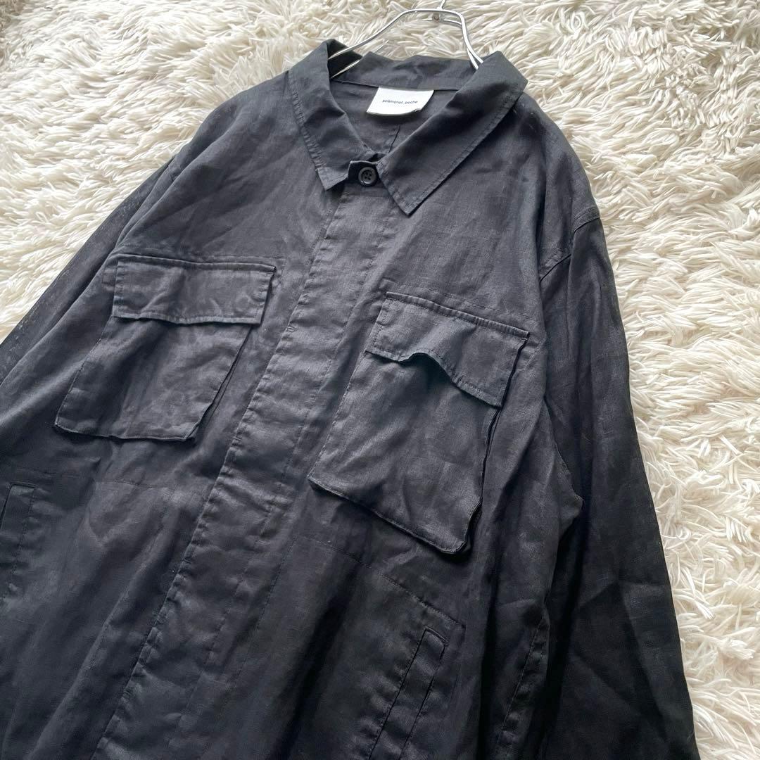 【ゆっこ ✨】solamonat poche リネンミリタリーJK ジャケ