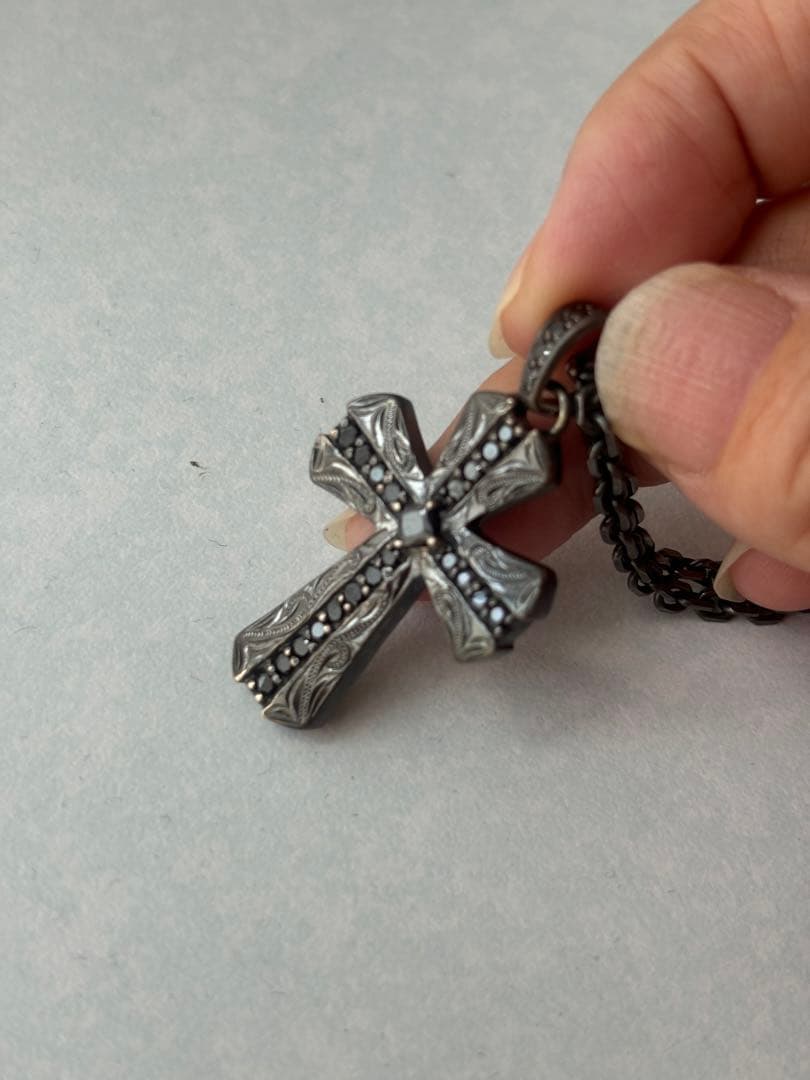 【ハワイアンジュエリー】Lono シルバーブラックロジウムコーティングネックレス