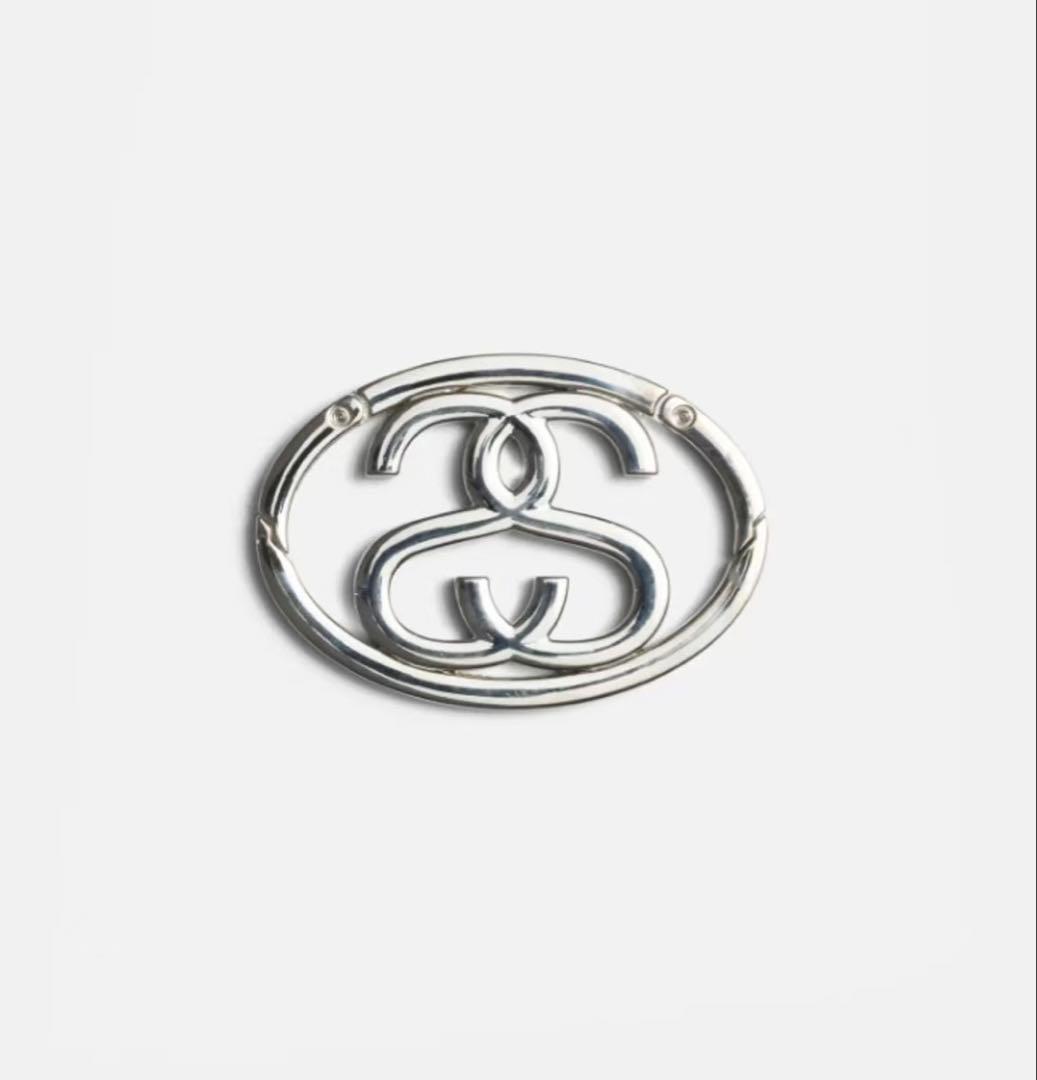 STUSSY デザインキーリング シルバー