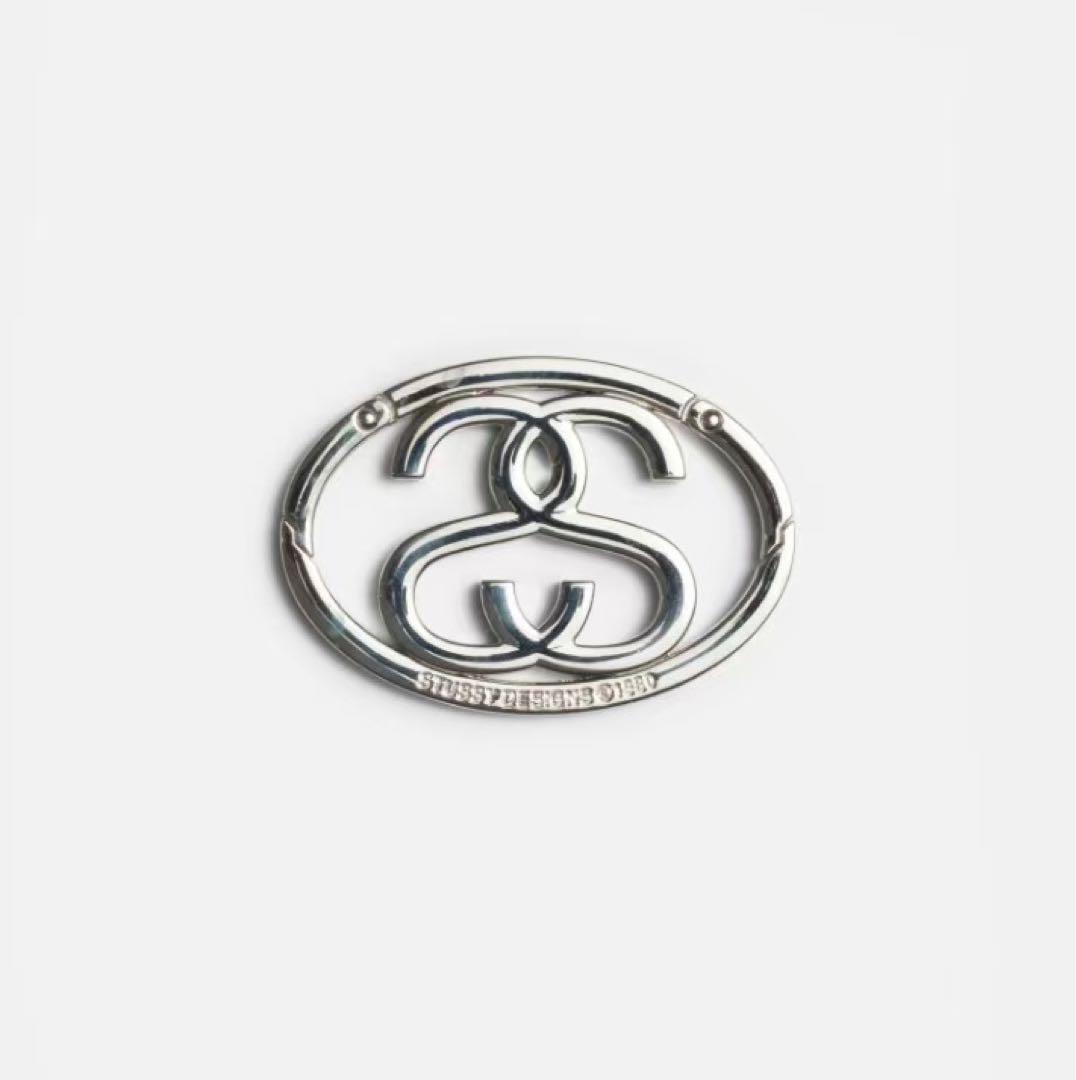 STUSSY デザインキーリング シルバー