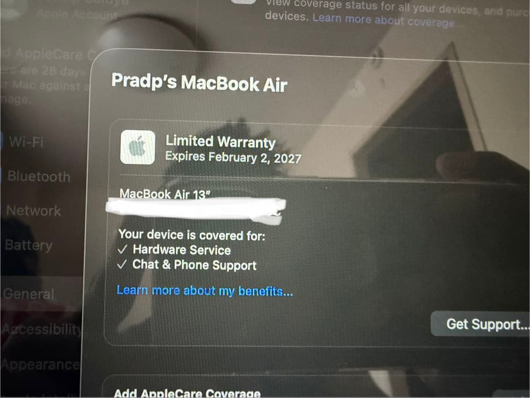 極美品MacBook Air M4 13インチ 16GB/256GB 使用4日