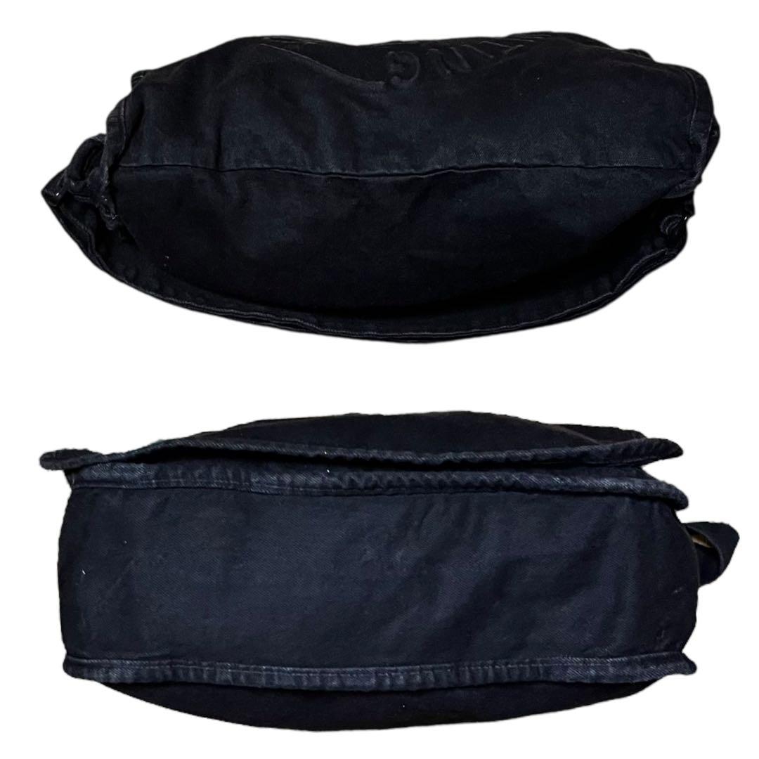 美品　ハンティングワールド　メッセンジャーバッグ　A4可能　デニム　USA製　黒