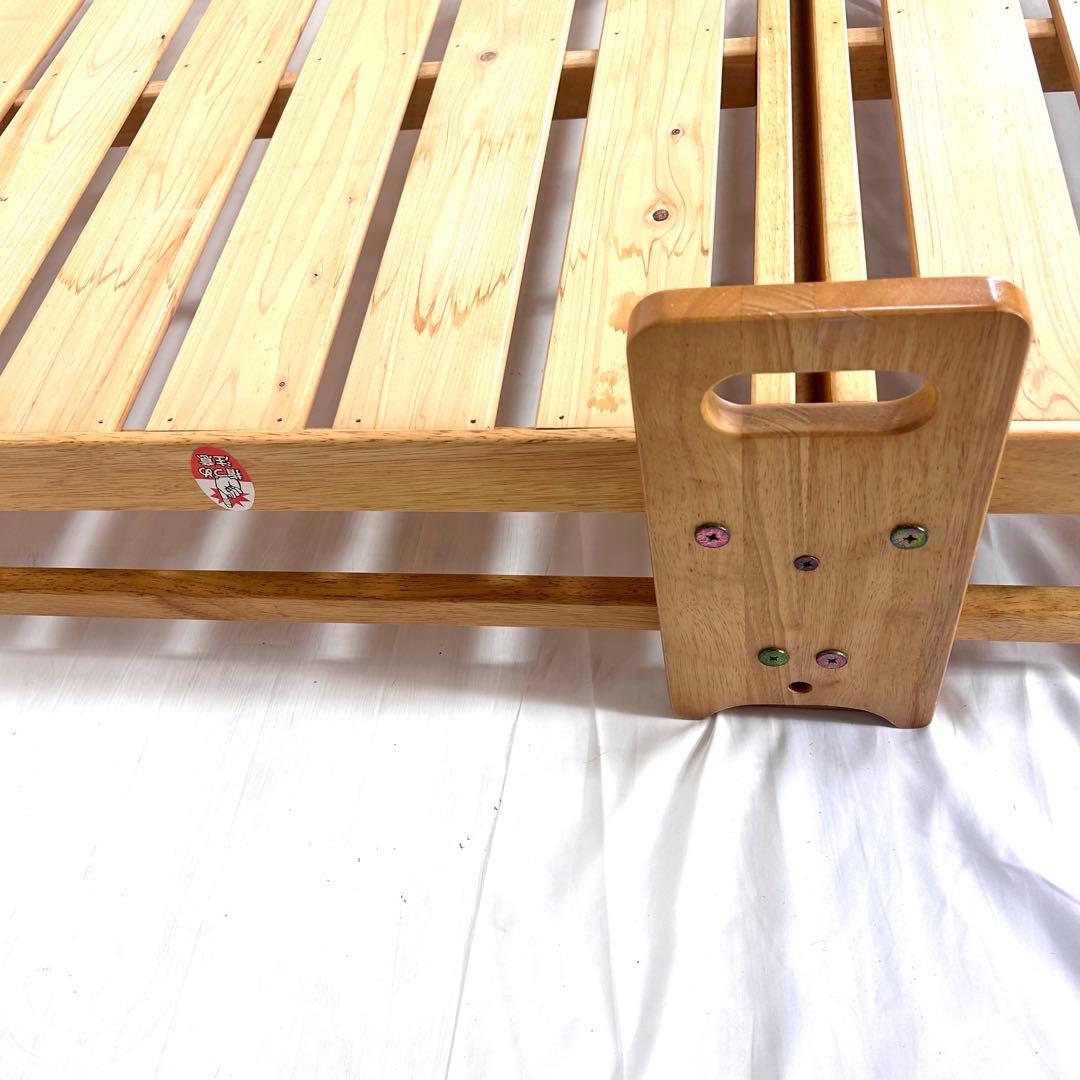 【送料無料】折りたたみ式ベッド　木製　シングルサイズ