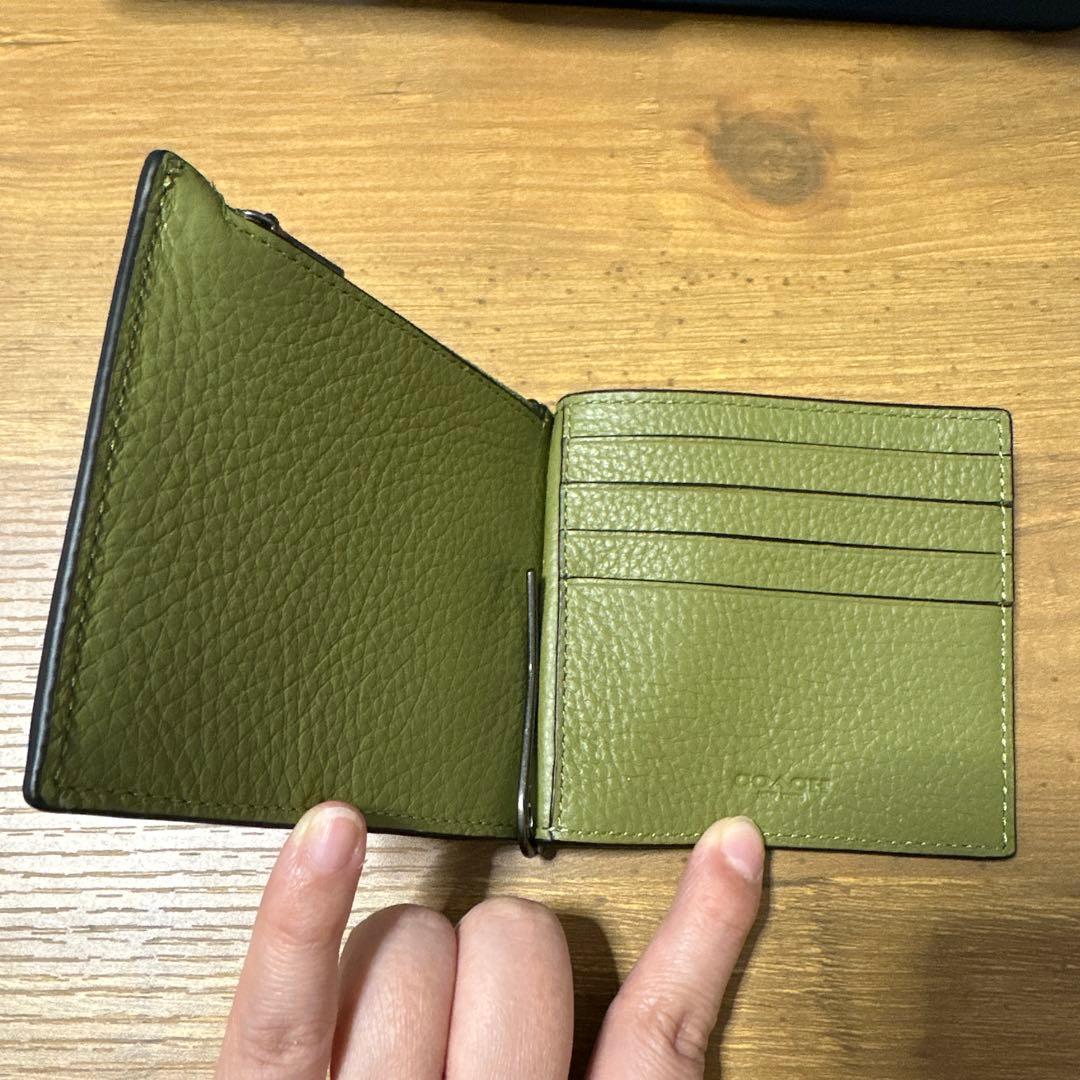 【美品】COACH マネー クリップ ジップ ウォレット
