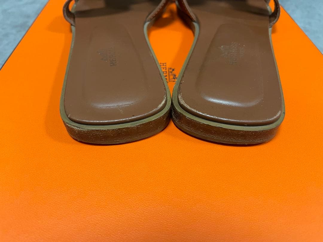 HERMES ブラウン サンダル 38
