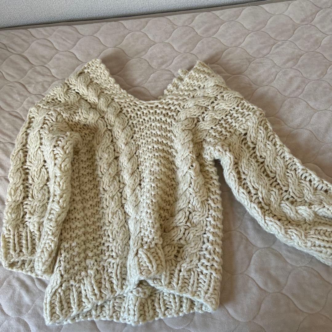 トップス efu HAND CABLE KNIT