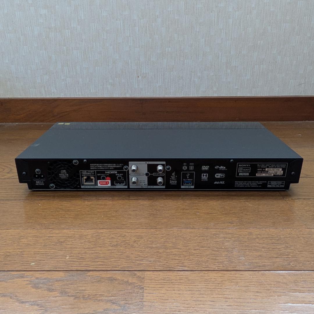 SONY BDZ-FBT1000 4K BDレコーダー 1TB