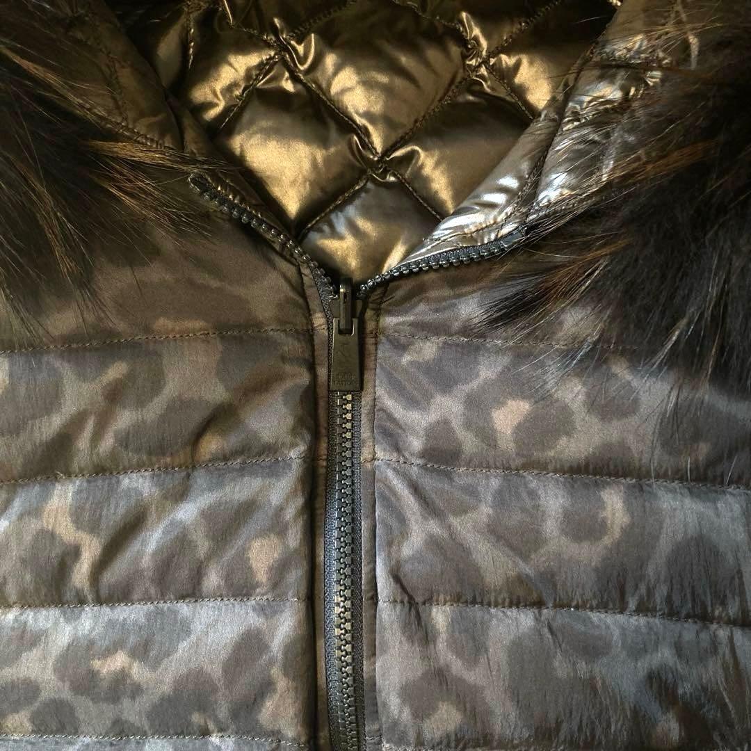 美品❣️TATRASリバーシブル　ダウンベスト　２WAY　グレージュ　レオパード