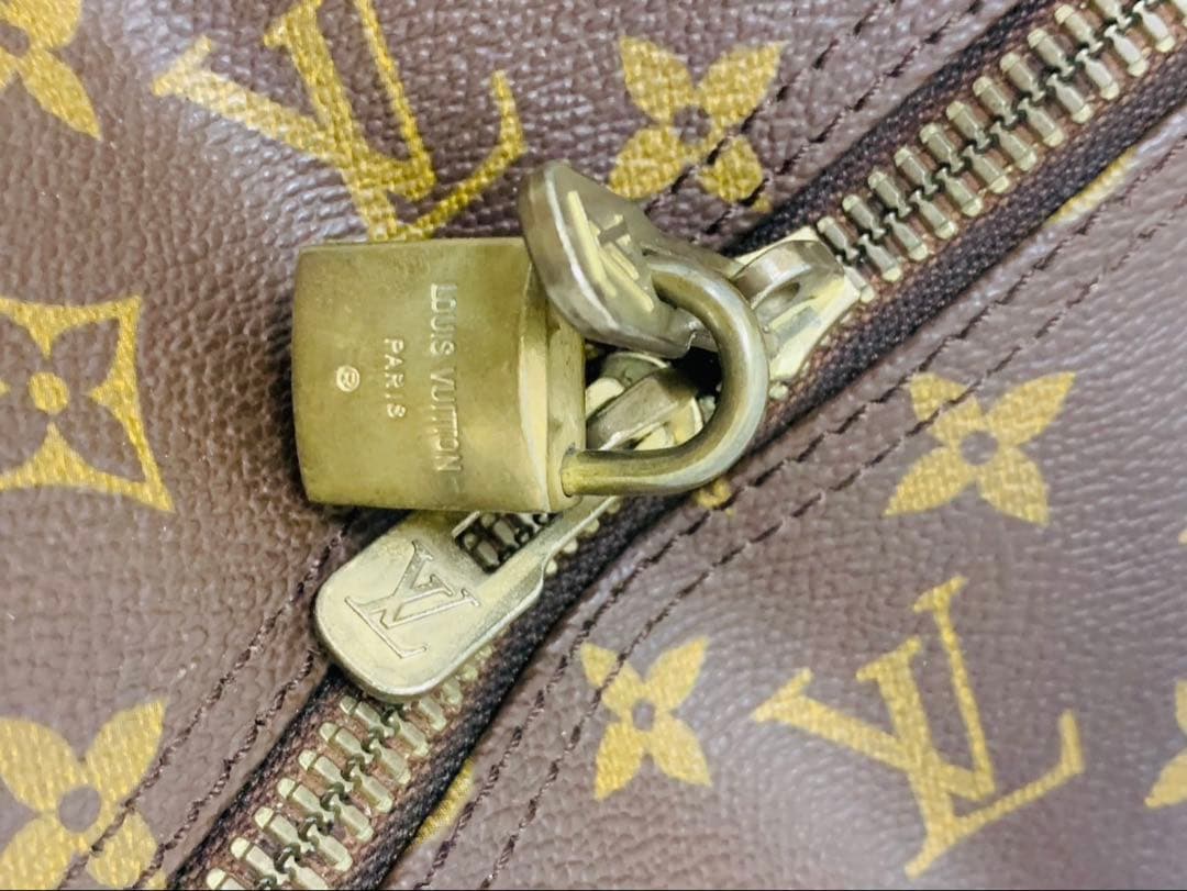 ルイヴィトン モノグラム ボストンバッグ キーポル60 レザー ブラウン