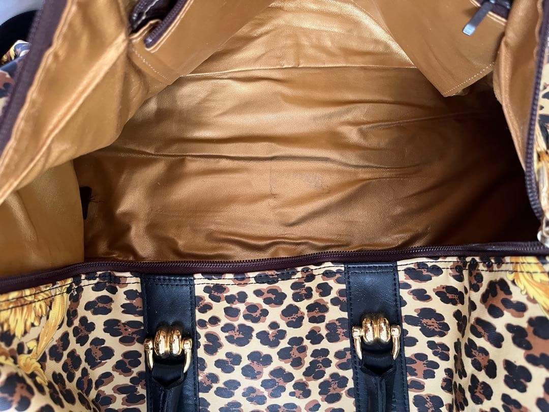 GIANNI VERSACE ヒョウ柄ボストンバッグ