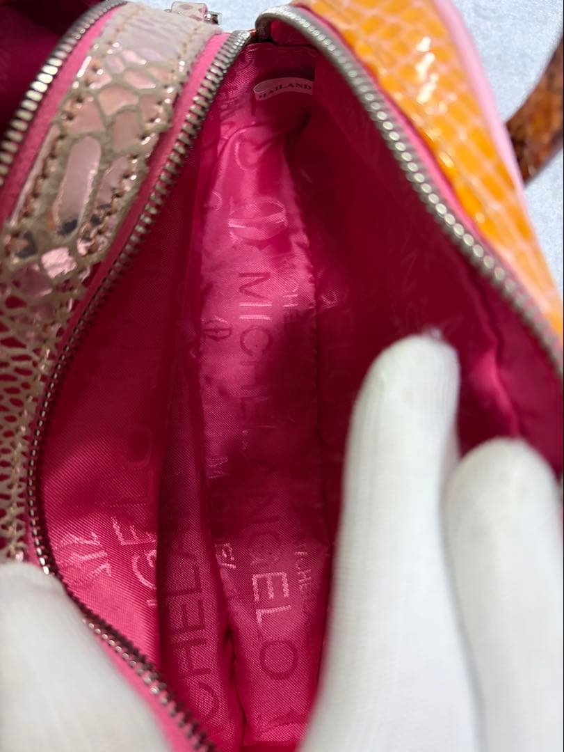 【未使用】ABISTE MICHELANGELO ミニボストンバッグ チェーン付