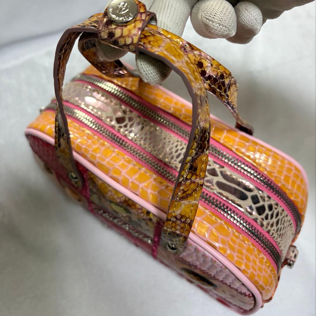 【未使用】ABISTE MICHELANGELO ミニボストンバッグ チェーン付