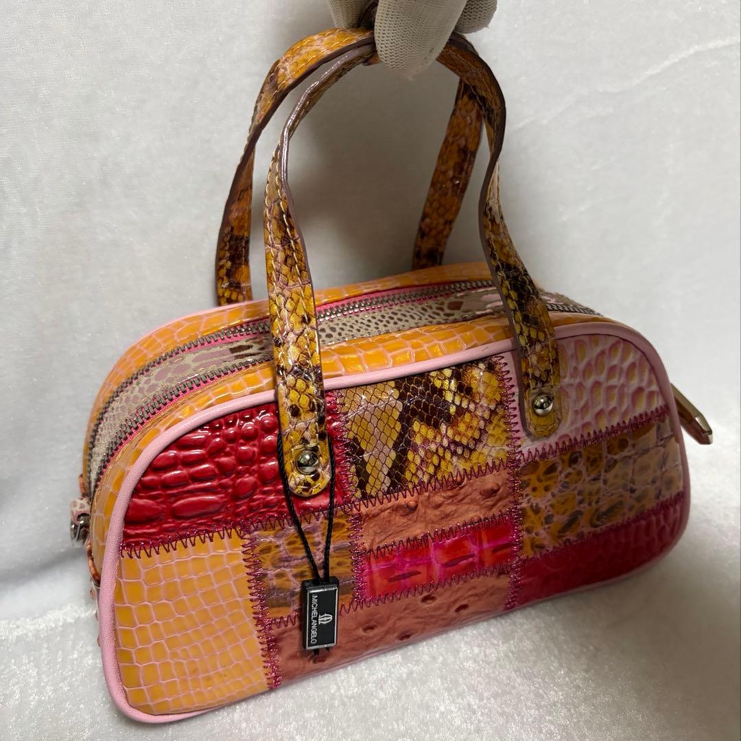 【未使用】ABISTE MICHELANGELO ミニボストンバッグ チェーン付