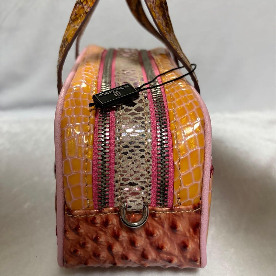 【未使用】ABISTE MICHELANGELO ミニボストンバッグ チェーン付