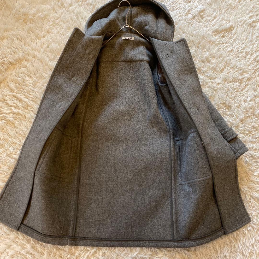 極美品 オーラリー☆ダッフルコート　ロング グレー 0サイズ