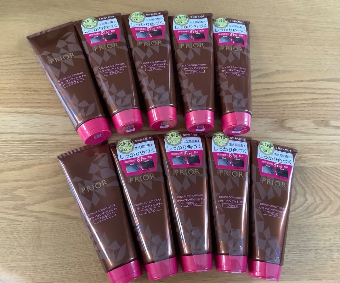 プリオール カラーコンディショナー ブラウン、230gx 9本プラスおまけ