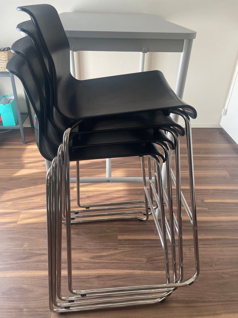 【引取限定】IKEA カウンターチェア　GLENN 4脚