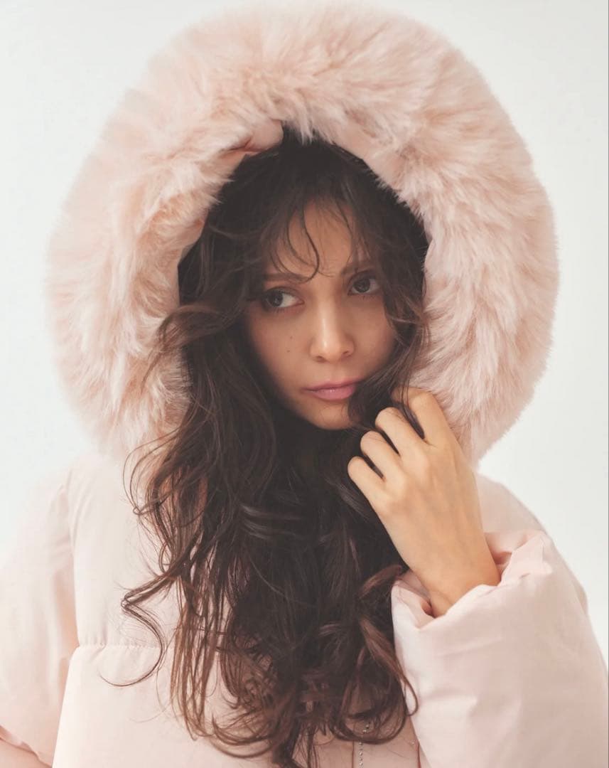 motif puffer coat ペリキュール pink