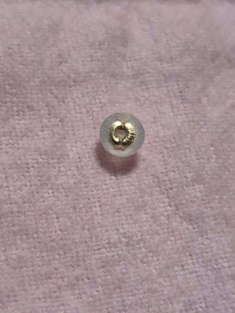 ヴァンドーム青山　K10YG馬蹄シングルピアス　ターコイズ