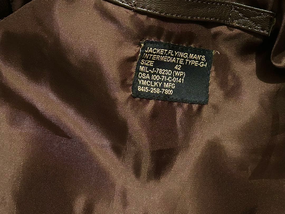 米軍タイプ G-1フライトジャケット