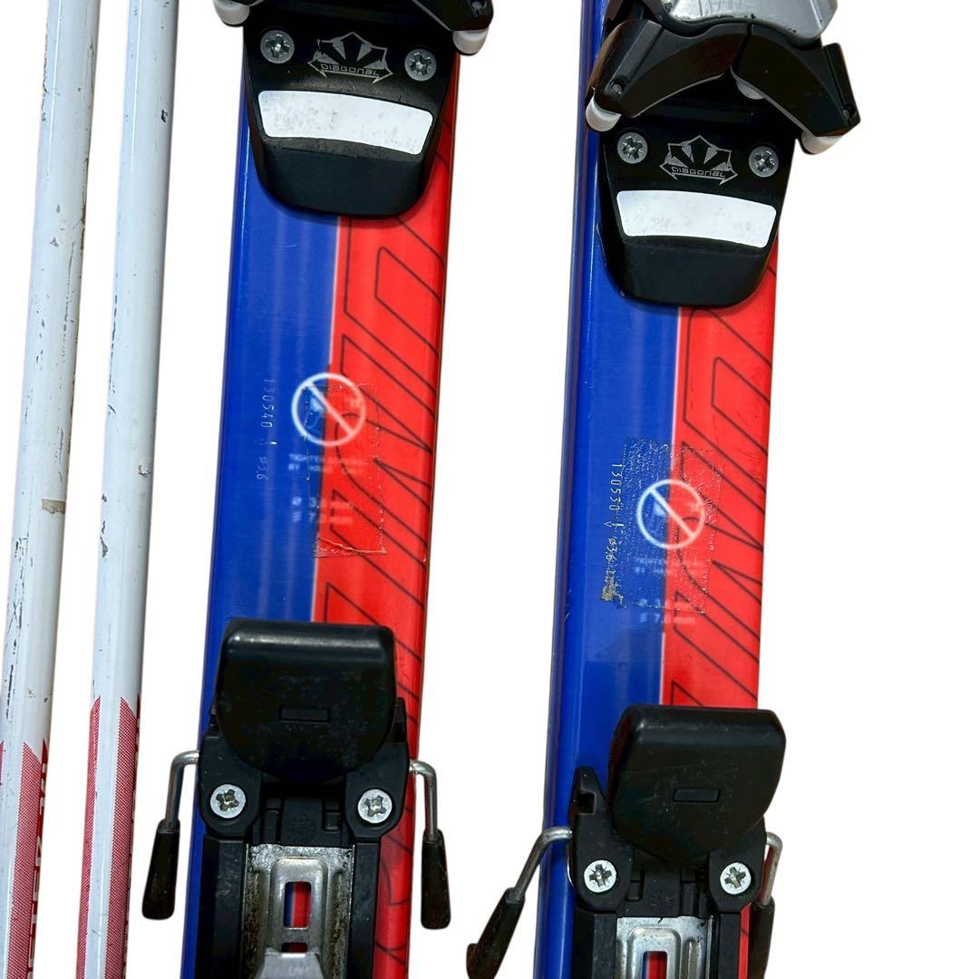 ② ジュニアスキー3点セット 板130cm/靴23cm/ストック105cm子供用