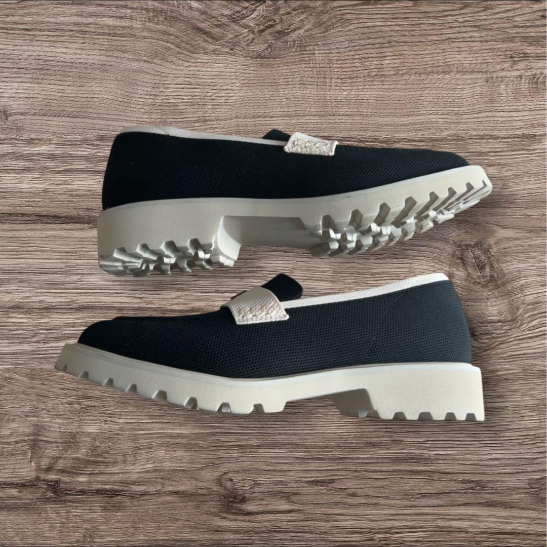 VIVAIA ビバイア　アーモンドトゥプラットフォームトラックソールローファー