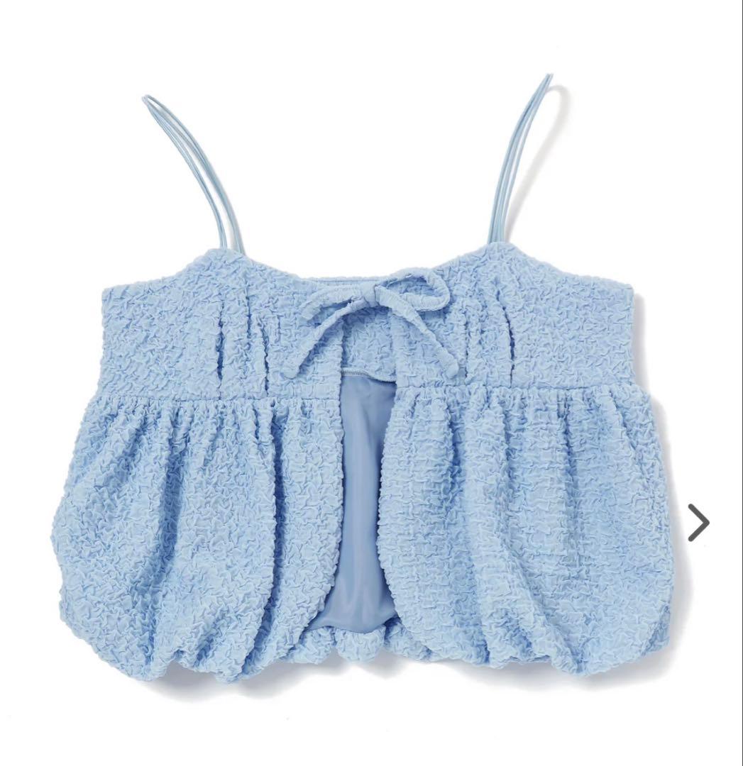 トップス POPPY BALLOON RIBBON CAMI (BLUE)