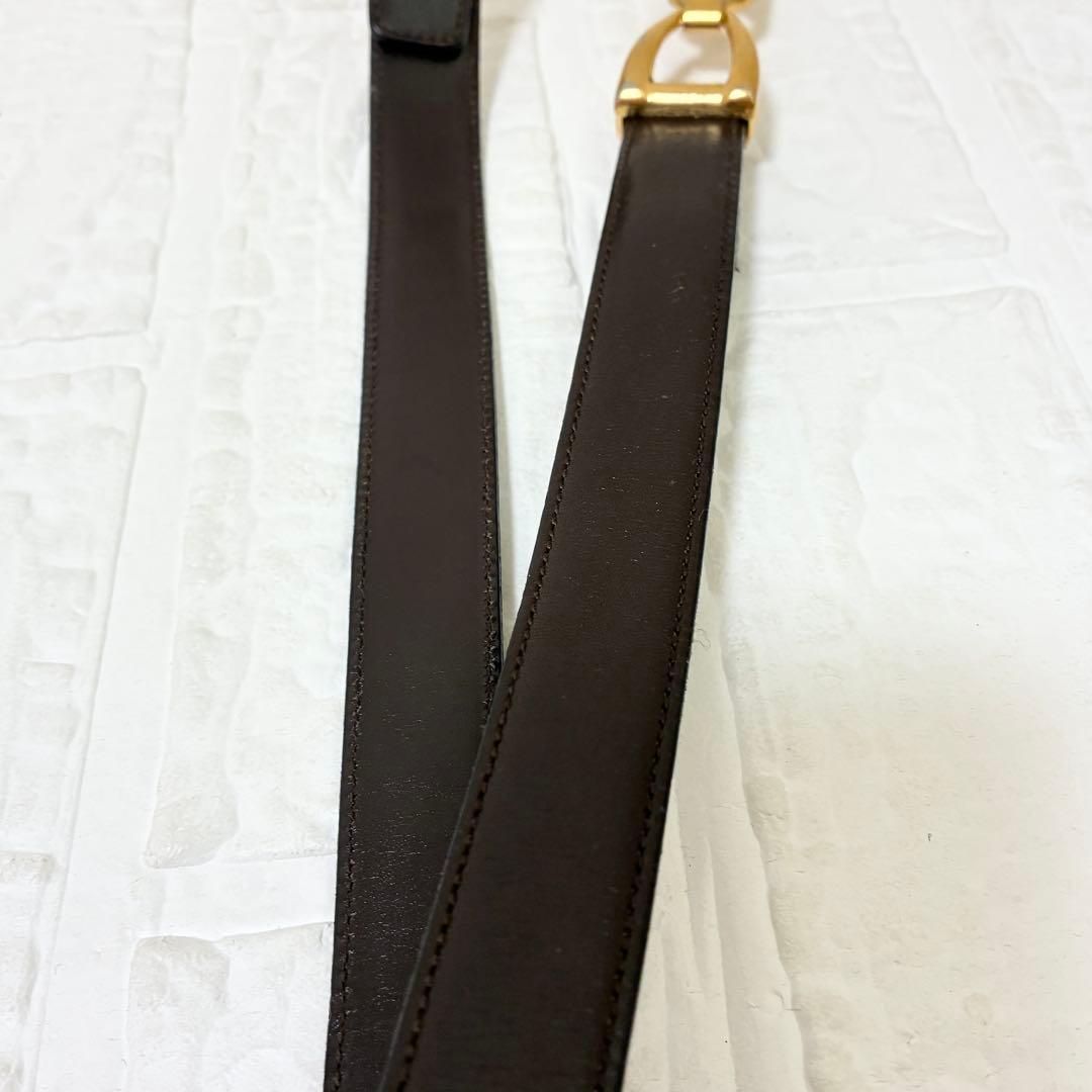 希少　OLD CELINE セリーヌ トリオンフバックル レザーベルト