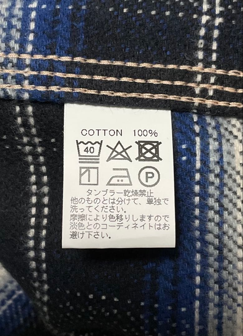 希少　BONCOURA　ボンクラ　　ネルシャツ　オンブレチェックシャツ