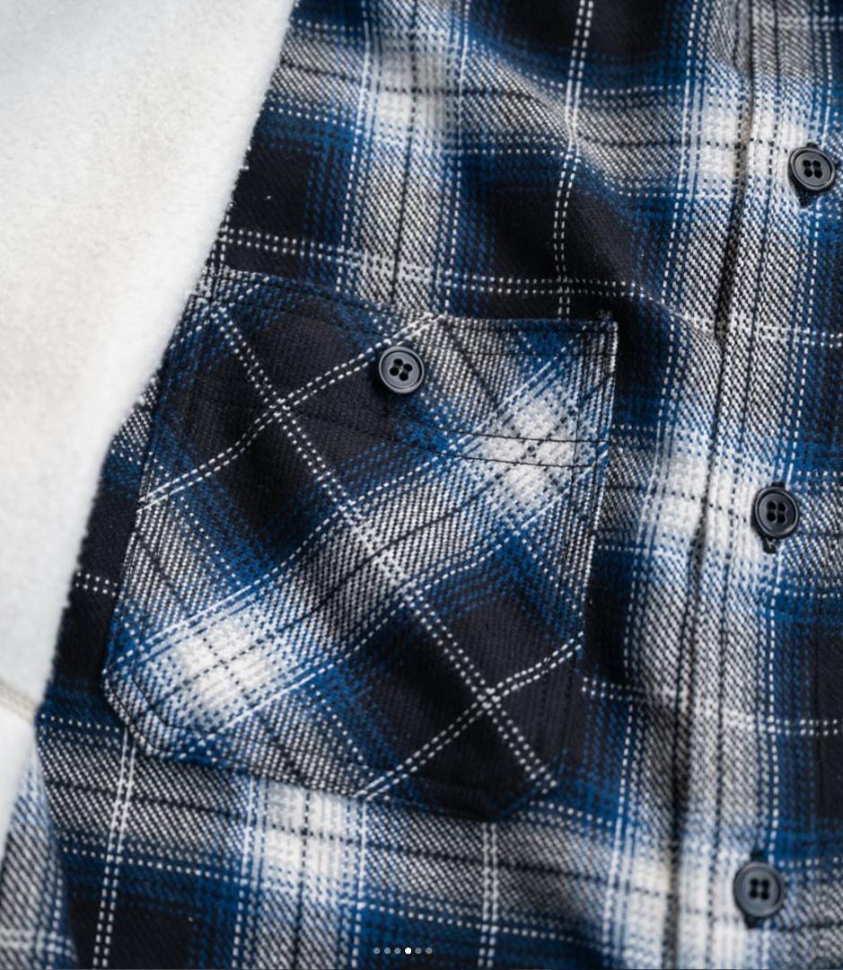 希少　BONCOURA　ボンクラ　　ネルシャツ　オンブレチェックシャツ