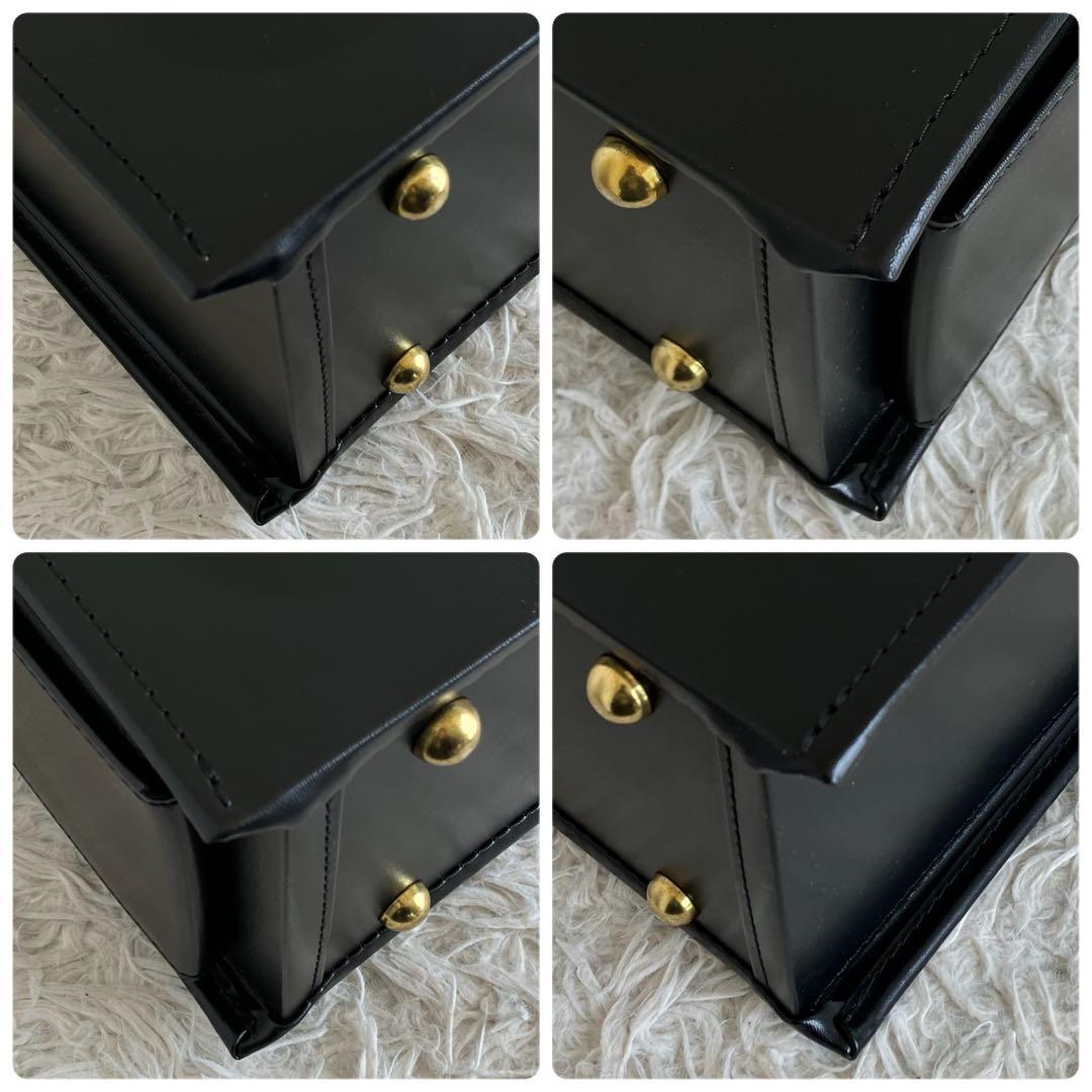 【未使用級 日本製本革】パイロットケース　黒　鍵　自立　大容量　ゴールド金具