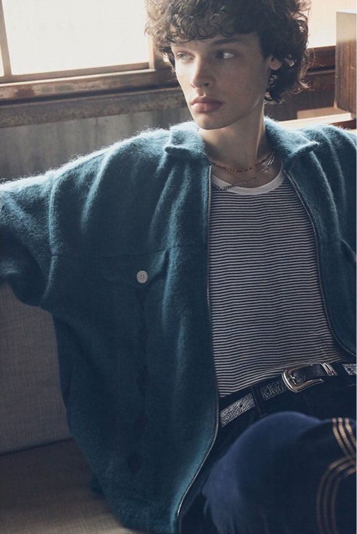 印　KOOI 23aw モヘアウールニット ジップアップジャケット