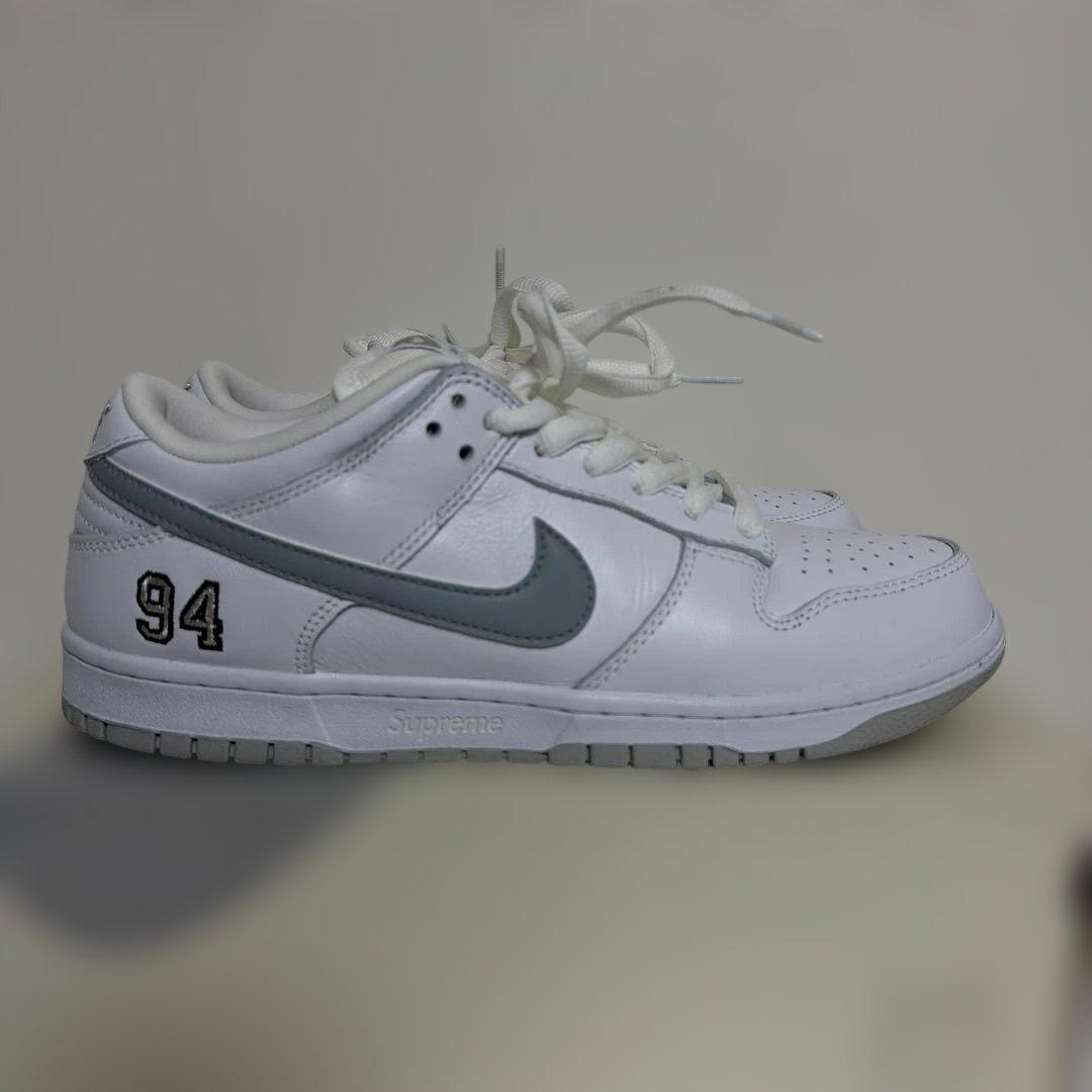 Supreme×SB Dunk \"White/llic Silver\"