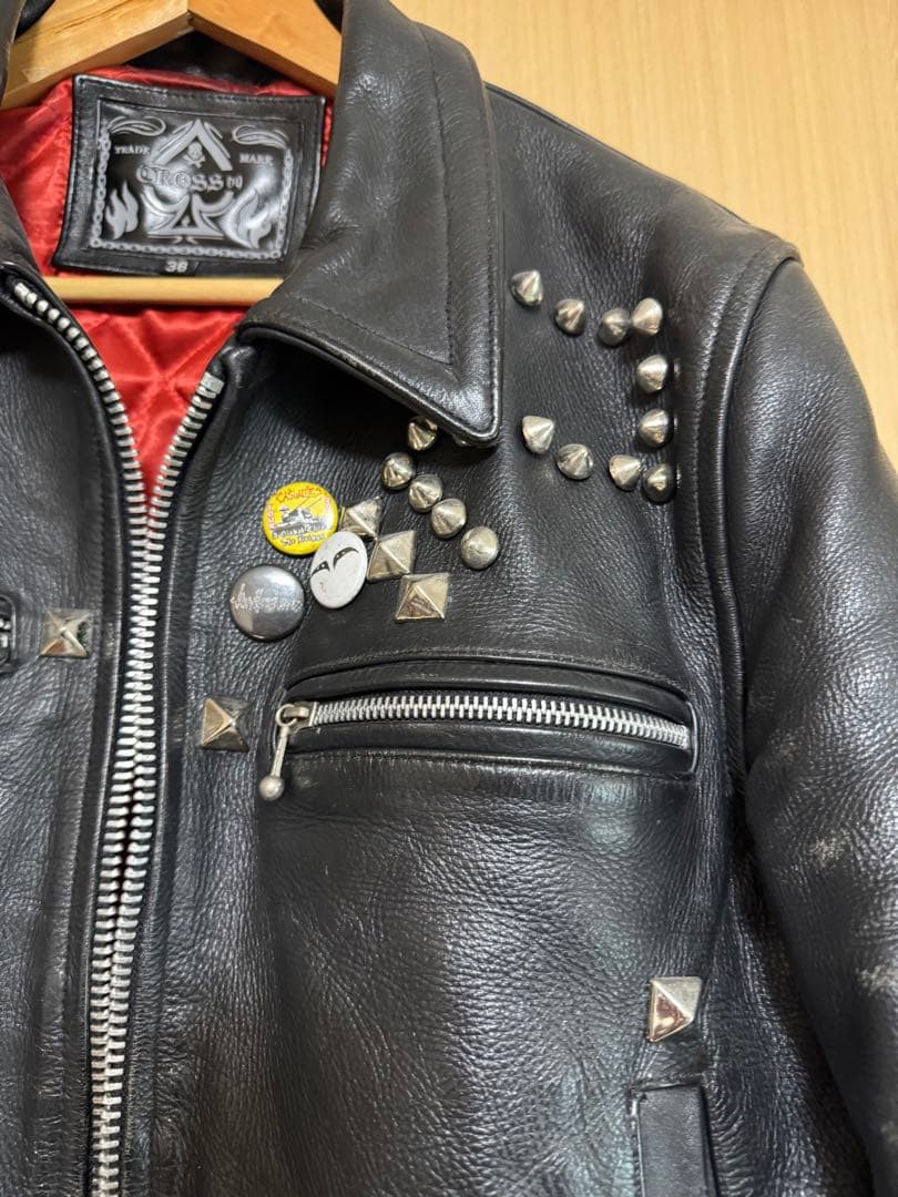 シドジャン 鋲ジャン 本革 ライダース