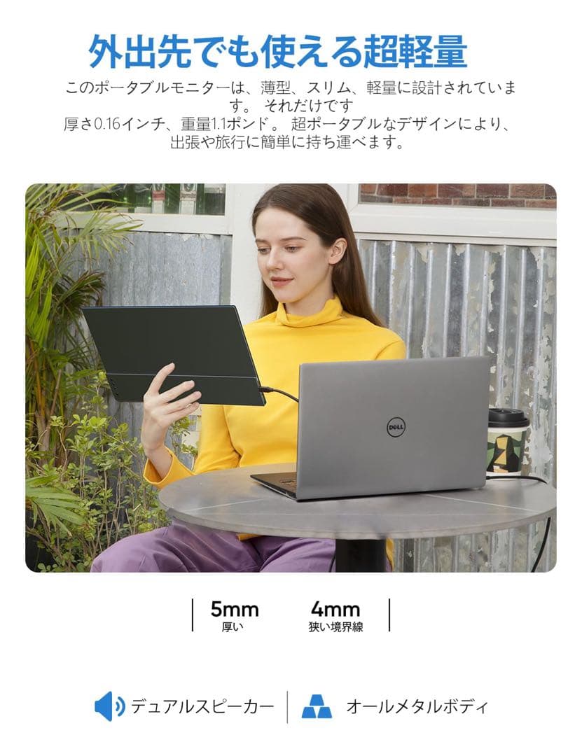 ARZOPA A1 GAMUT モバイルモニター 約15.6インチ