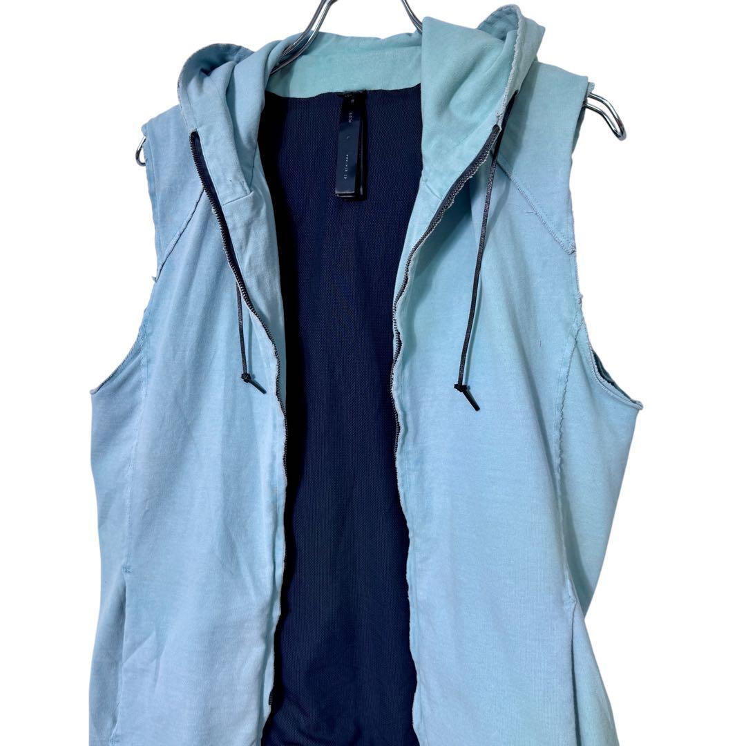 Wjk ノースリーブパーカー L ライトブルー