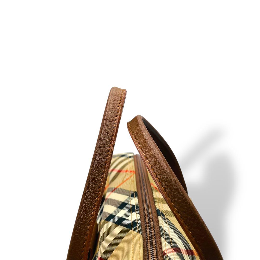 美品 BURBERRY ビジネスバッグ キャンバス ノバチェック シャドーホース
