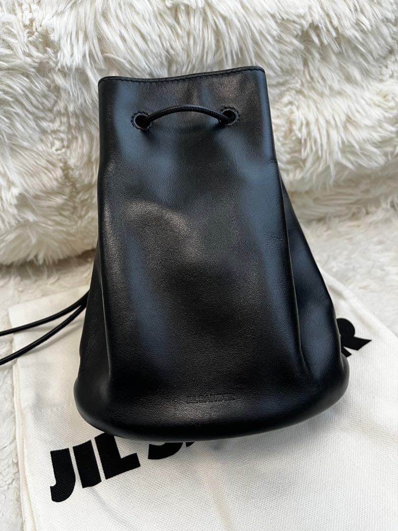 S*e様 正規品JILSANDER ジルサンダー ドローストリング バッグ 黒