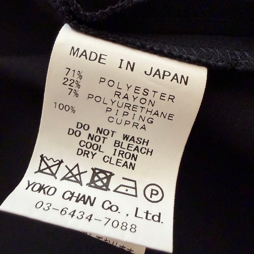 YOKO CHAN スカラップパール ワンピース 黒 38 結婚式 パーティー