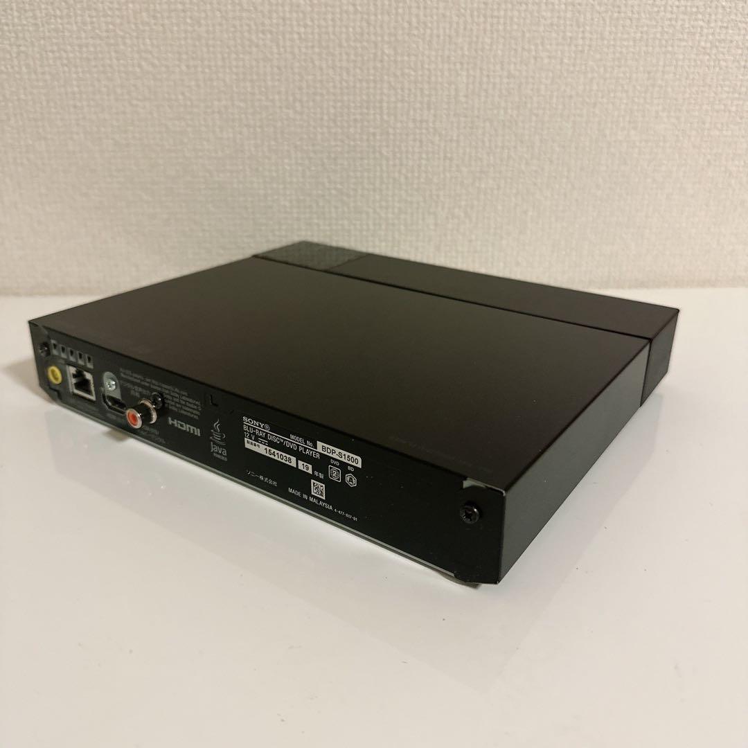 SONY ブルーレイプレーヤー BDP-S1500 2019年製 外箱 リモコン