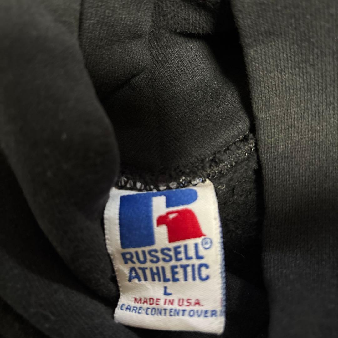 古着　90s RUSSELL ATHLETIC パーカー L ブラック USA