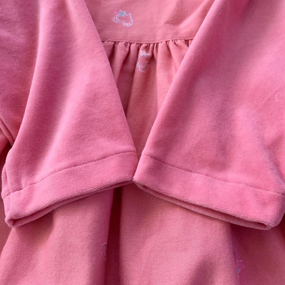 シャーリーテンプル レース襟付き ワンピース 120cm ピンク 長袖 秋冬