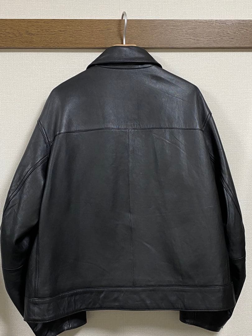 MAISON SPECIAL シープレザージャケット　ダークブラック　サイズ0