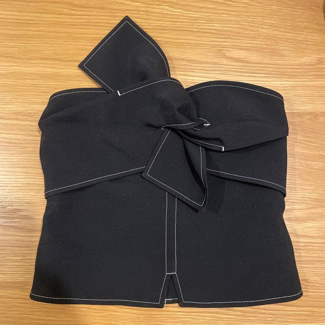 HYKE ハイク　ベアトップ 黒 サイズ1 ビスチェ　s
